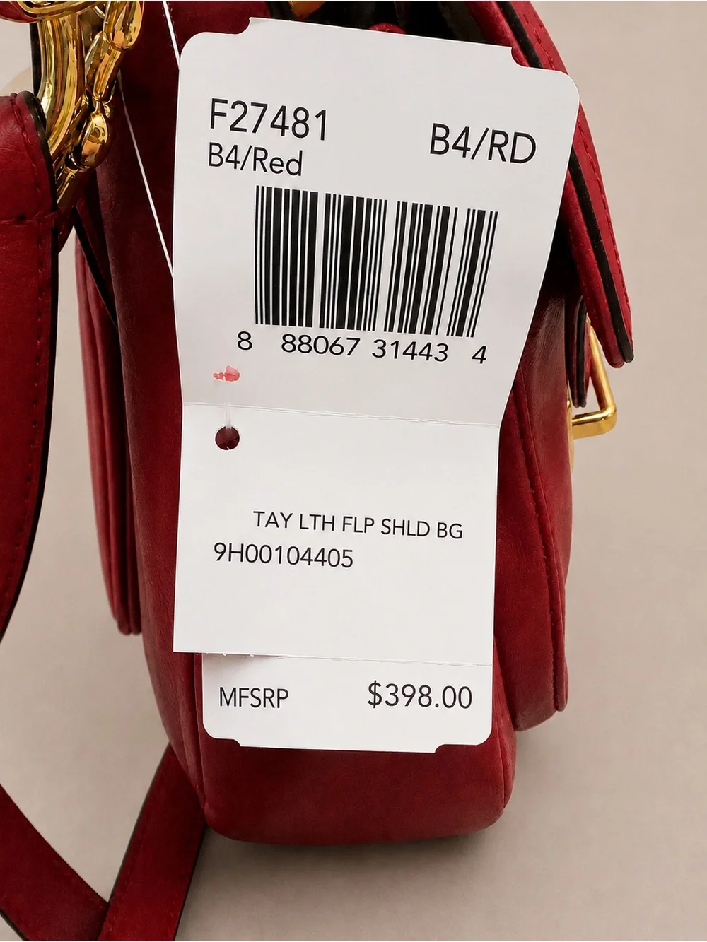 NWT Coach Taylor Red Leather Flap Shoulder Crossbody Convertible Bag